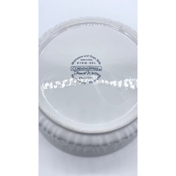 Corning Ware French White F-5-B 1.6 L, 1 1/2 QT Casserole Baking Dish no lid - Picture 3 of 6